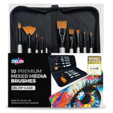 Zieler Premium Brush Zip Case - Set of 10