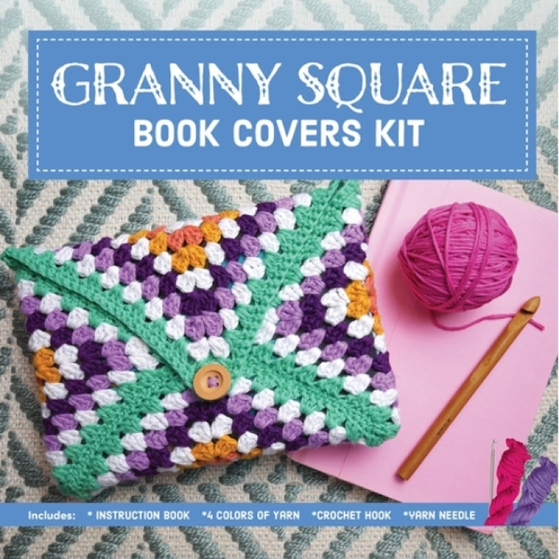 Granny Square Book Covers Kit & Book