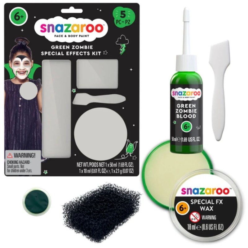 Snazaroo Special FX Green Zombie Kit