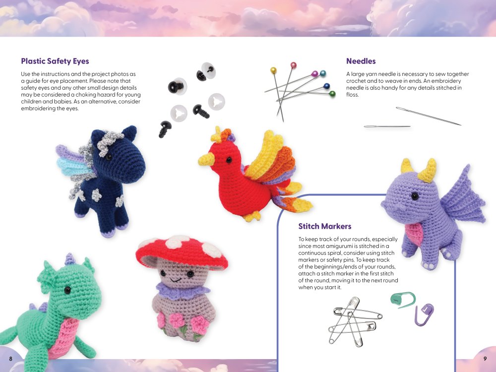 Fantasy Creatures Crochet Kit & Book