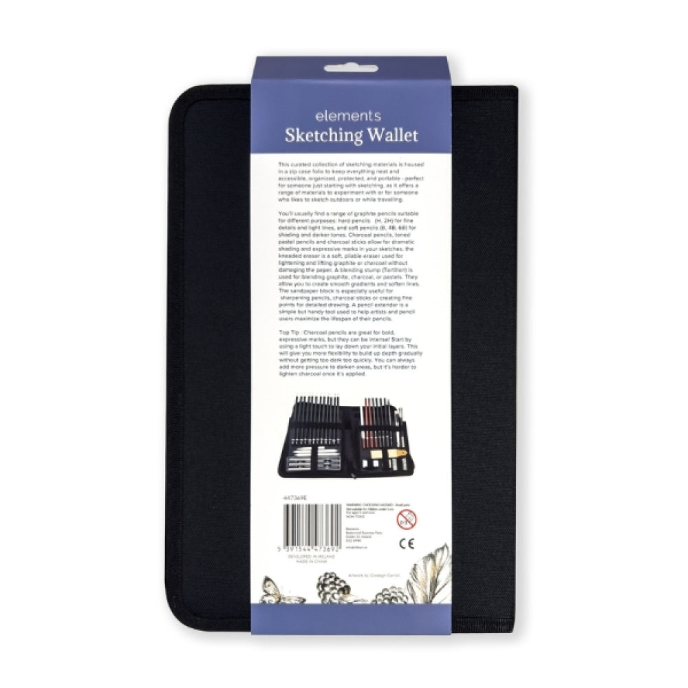 Elements Sketching Zip Wallet Set (36 Pieces)