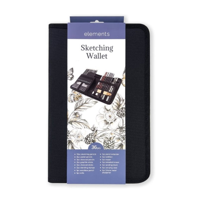 Elements Sketching Zip Wallet Set (36 Pieces)