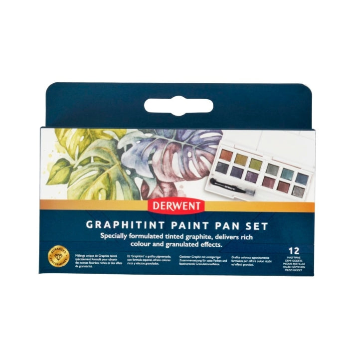 Derwent Graphitint Paint Pan Set - 12 Pan Palette