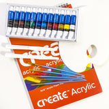 Create Acrylic Paint Bundle (21 Piece Set)