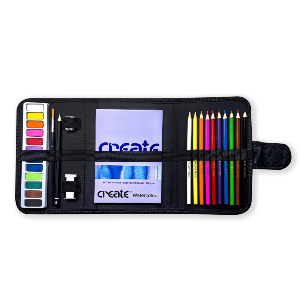 Create Watercolour Travel Bag (28 Piece Set)