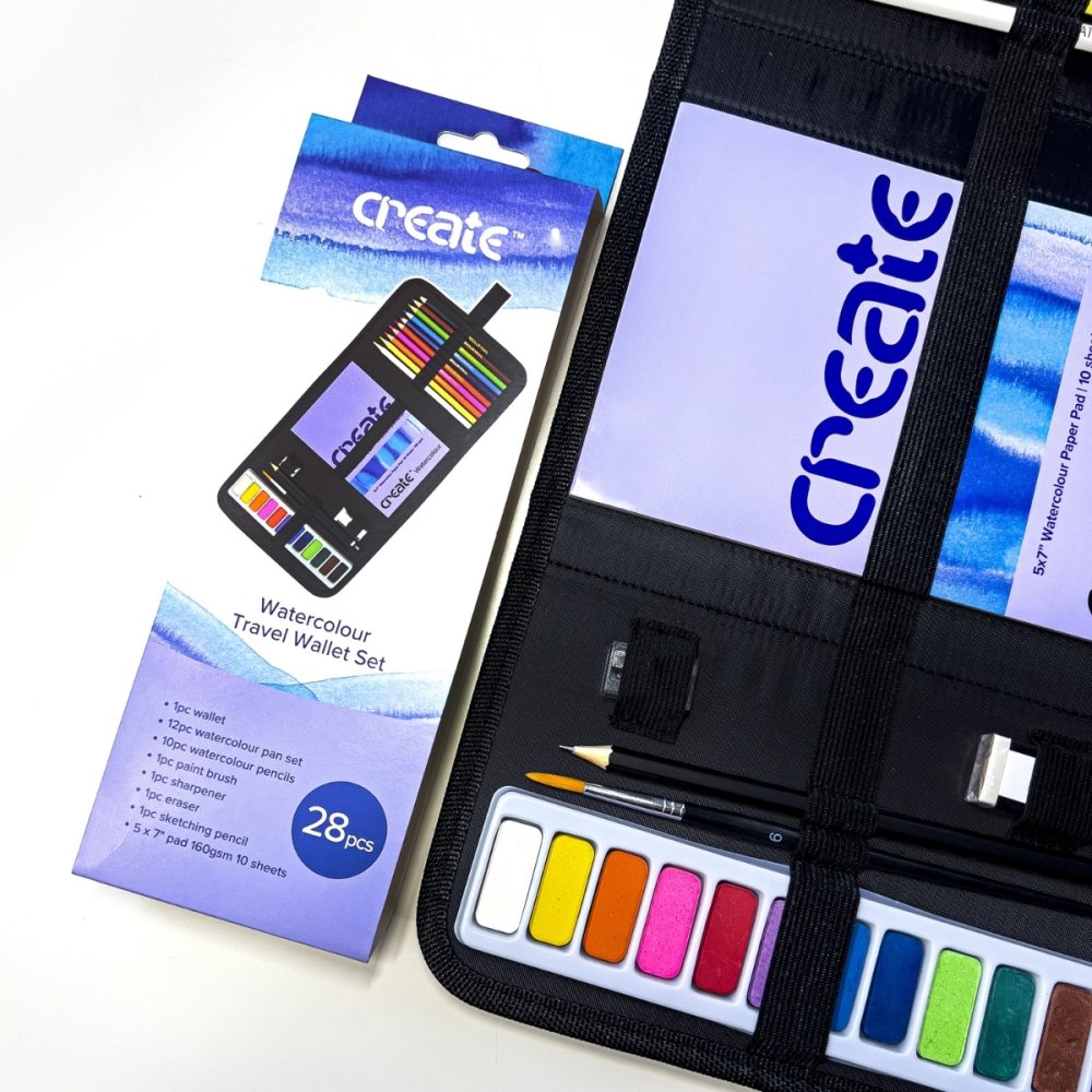 Create Watercolour Travel Bag (28 Piece Set)