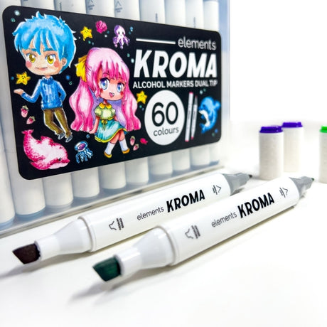 Elements Kroma Alcohol Markers Box Set (60 Pieces)