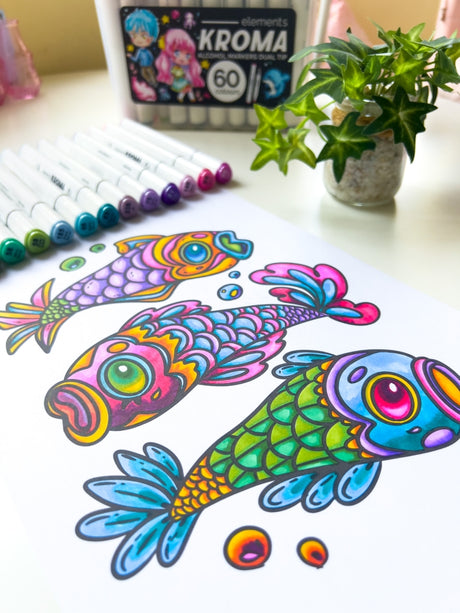 Elements Kroma Alcohol Markers Box Set (60 Pieces)