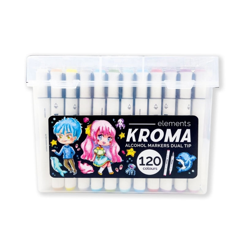 Elements Kroma Alcohol Markers Box Set (120 Pieces)