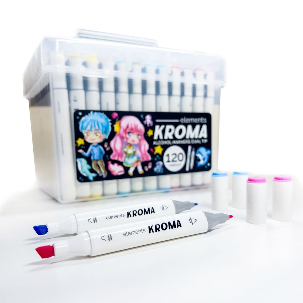 Elements Kroma Alcohol Markers Box Set (120 Pieces)