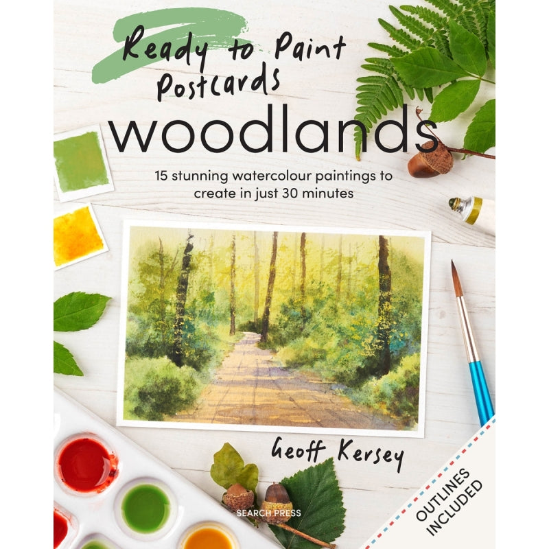 Ready to Paint Postcards: Woodlands Book