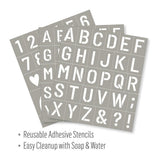 FolkArt Adhesive Stencils - Block Letters (3 Pieces)