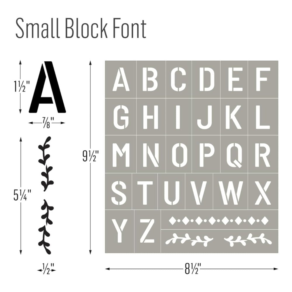 FolkArt Adhesive Stencils - Block Letters (3 Pieces)