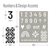 FolkArt Adhesive Stencils - Block Letters (3 Pieces)