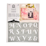 FolkArt Adhesive Stencils - Script Letters