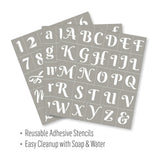 FolkArt Adhesive Stencils - Script Letters