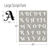 FolkArt Adhesive Stencils - Script Letters