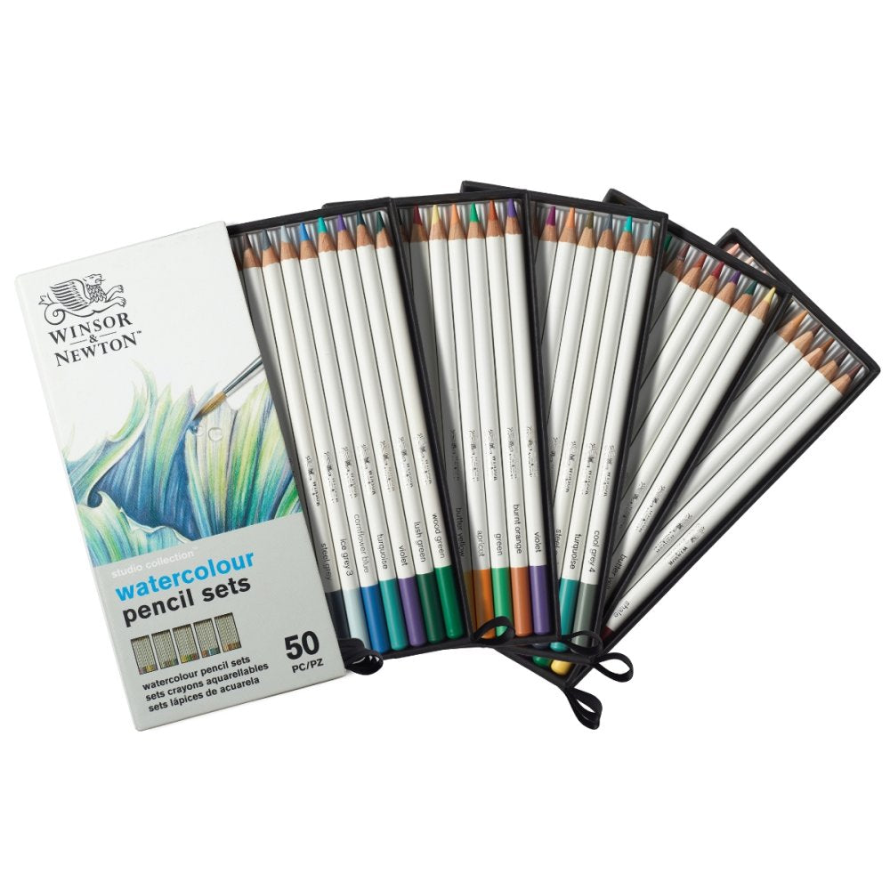 Winsor & Newton Studio Pencil Collection - Watercolour Pencil Set (50 Pcs)
