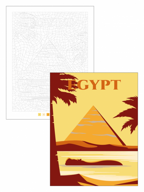 Color By Numbers Book - Travels