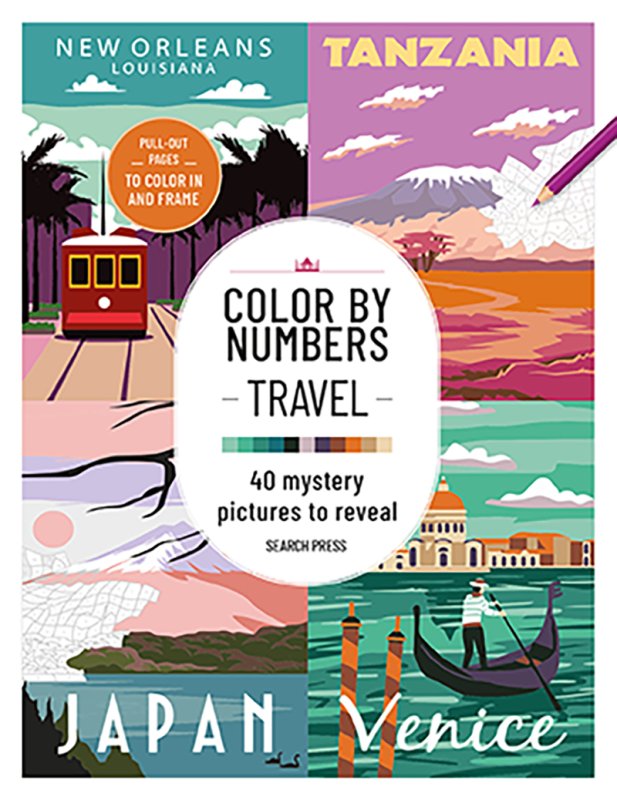 Color By Numbers Book - Travels