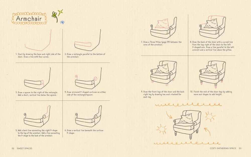 Sweet Spaces: Learn to Doodle the Coziest Corners Book