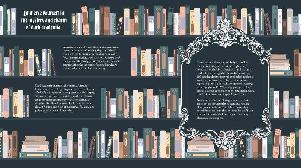 Dark Academia Colouring Book