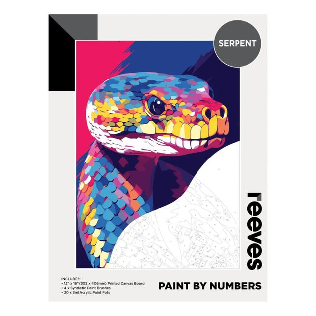 Reeves Paint by Numbers Kit 12x16" - Serpent