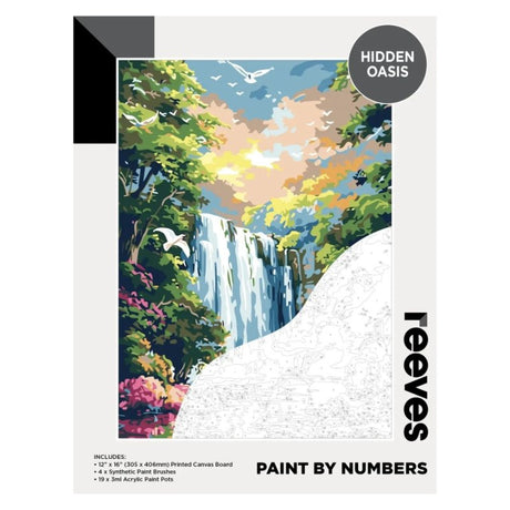 Reeves Paint by Numbers Kit 12x16" - Hidden Oasis