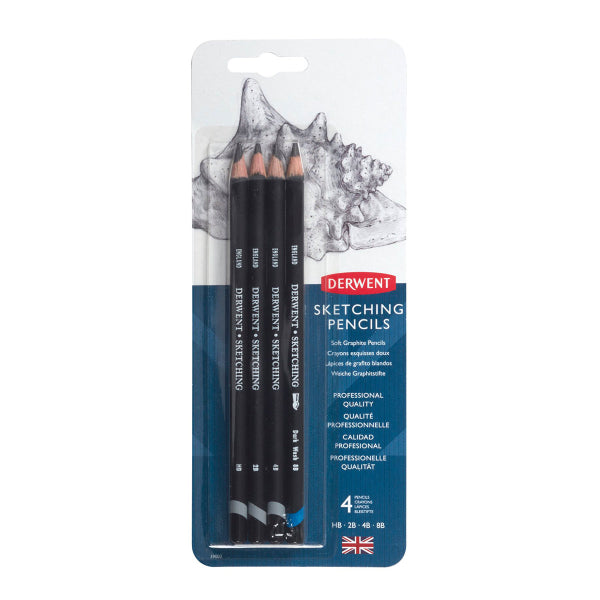 Derwent - Blister 4 Pack - Sketching Pencil