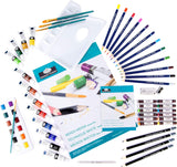 Mixed Media 63 Piece Premium Metal Art Case