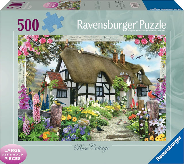 500 Large Format Pieces Puzzle - Rose Cottage