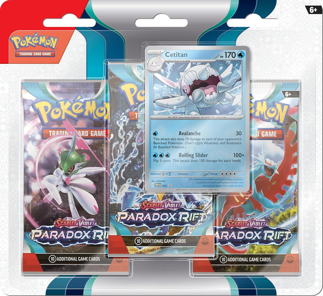 Pokémon TCG: Scarlet & Violet Paradox Rift - 3 Pack Blister Cetitan