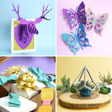 Dovecraft A4 Double Sided Glitter Card - Rainbow Bright  (12 Pack)