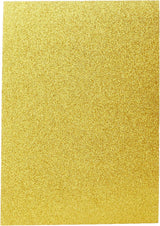 Dovecraft Glitter Card A4 Double Sided Sheets - Gold (6 Pack)