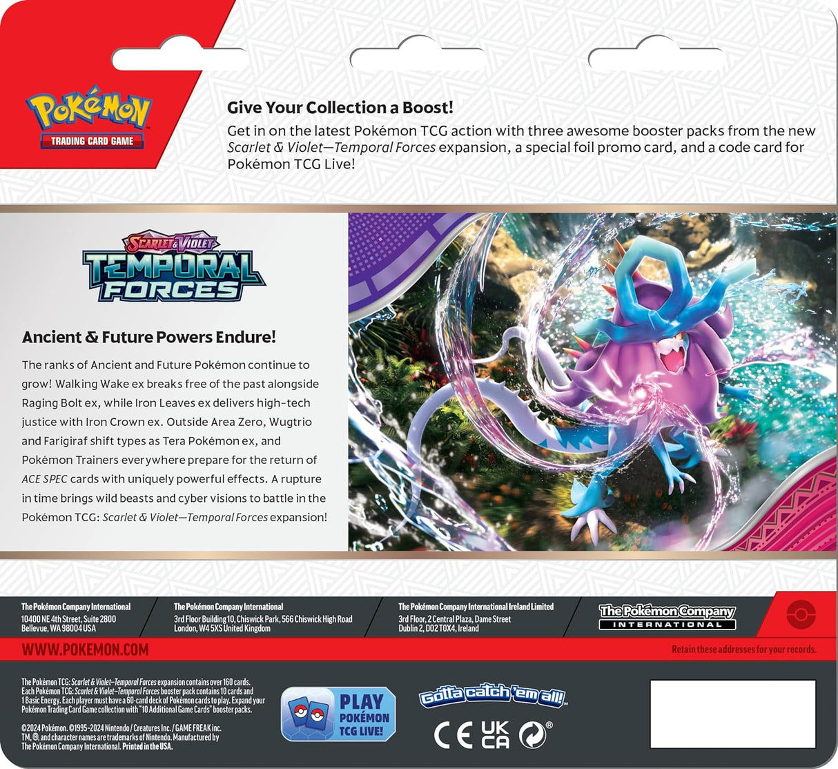 Pokémon Scarlet & Violet Temporal Forces - 3 Booster Packs