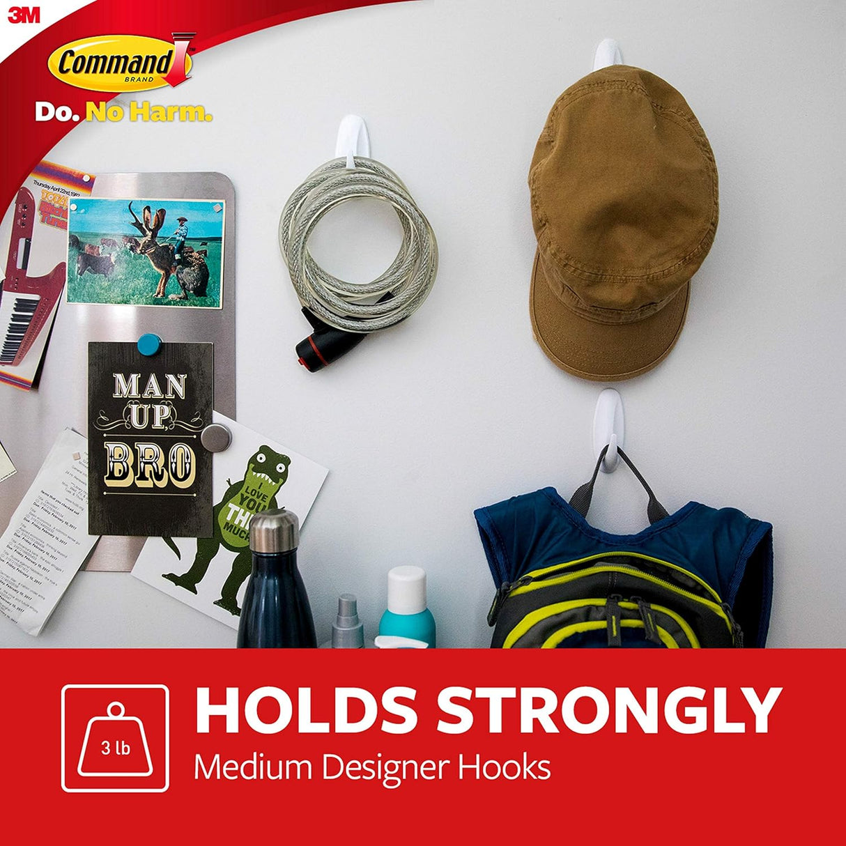Command Hooks Medium 17081 80x30mm - 2 Hooks 4 Strips