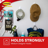 Command Hooks Medium 17081 80x30mm - 2 Hooks 4 Strips