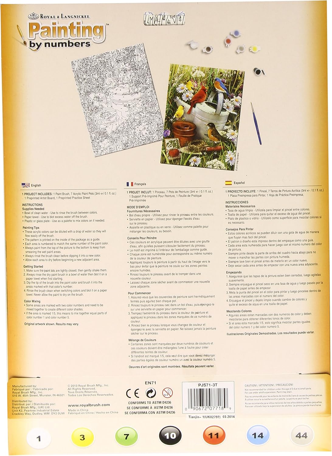 Paint By Numbers Junior Small Large - Garden Birds
