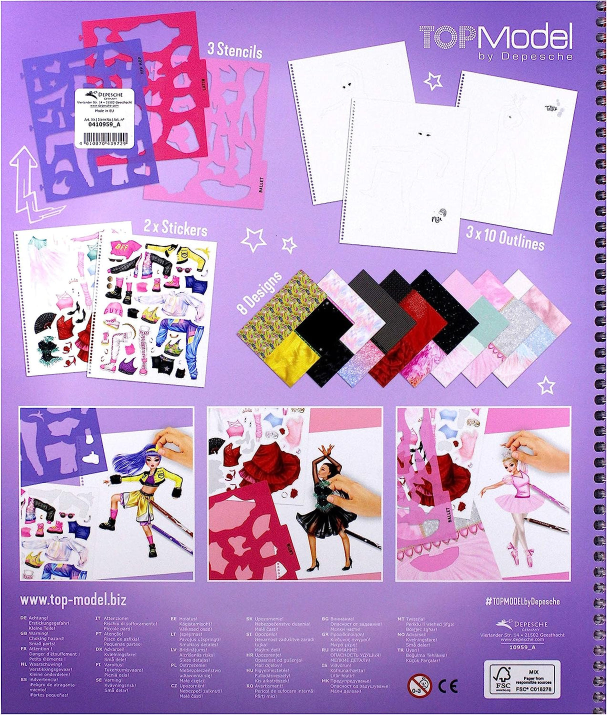 TOPModel DANCE Colouring Book