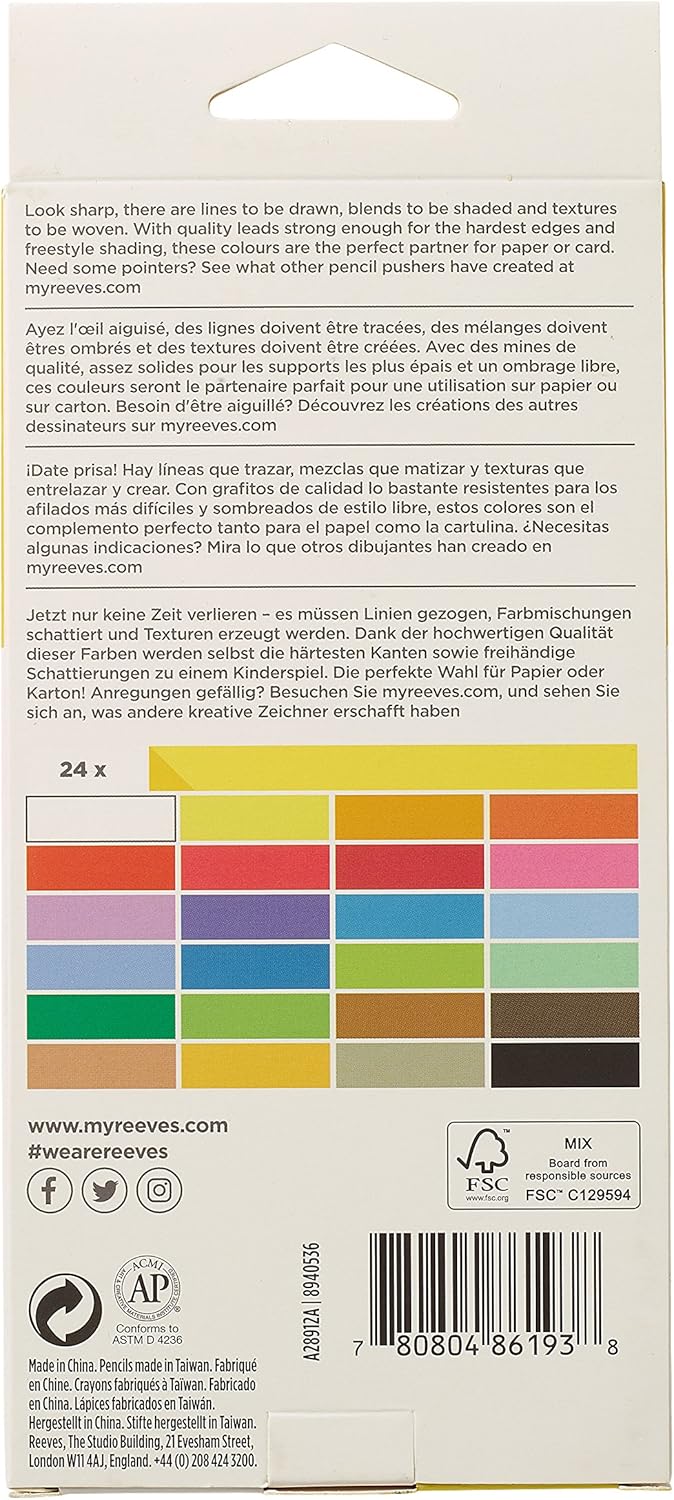 Reeves Coloured Pencils (24 Assorted)