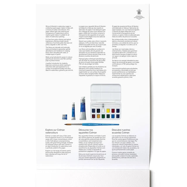 Winsor & Newton Watercolour Pad (Gummed) Cold Press - A4