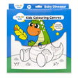 Create Kids Baby Dinosaur colouring canvas with packaging