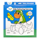 Create Kids Baby Dinosaur colouring canvas with packaging