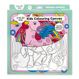 Create Kids Colouring Canvas - Rainbow Unicorn