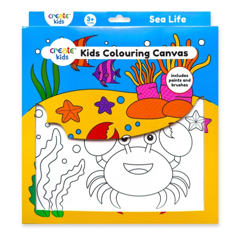Create Kids Colouring Canvas - Sea Life