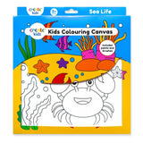 Create Kids Colouring Canvas - Sea Life