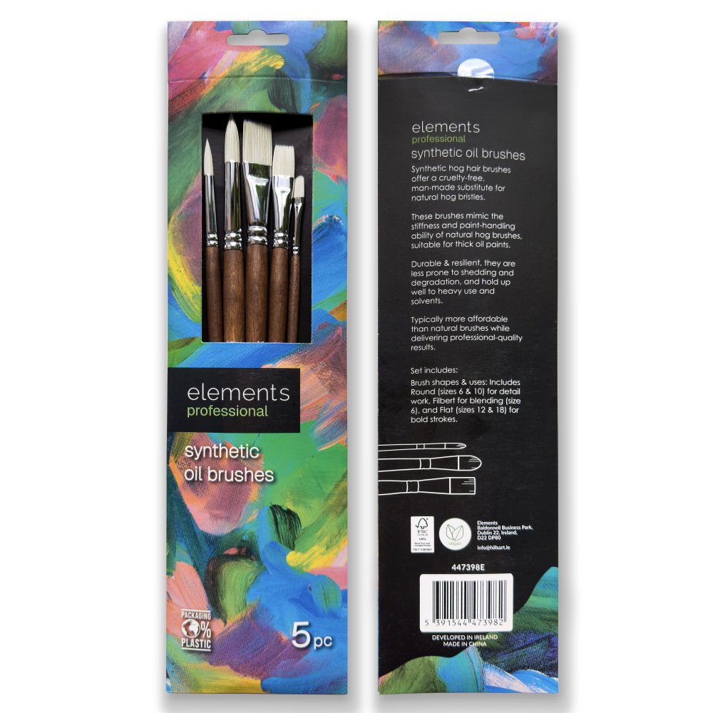 Elements Professional Oil Brush (Pack of 5)
