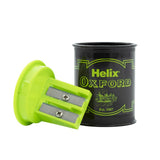 Helix Oxford Marble Barrel Two Hole Sharpener - Green