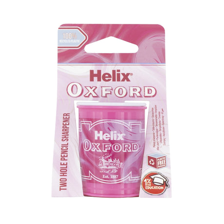 Helix Oxford Barrel Two Hole Sharpener - Marble Pink