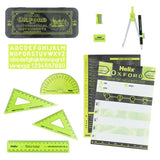 Helix Oxford Maths Set in Tin - Marble Green